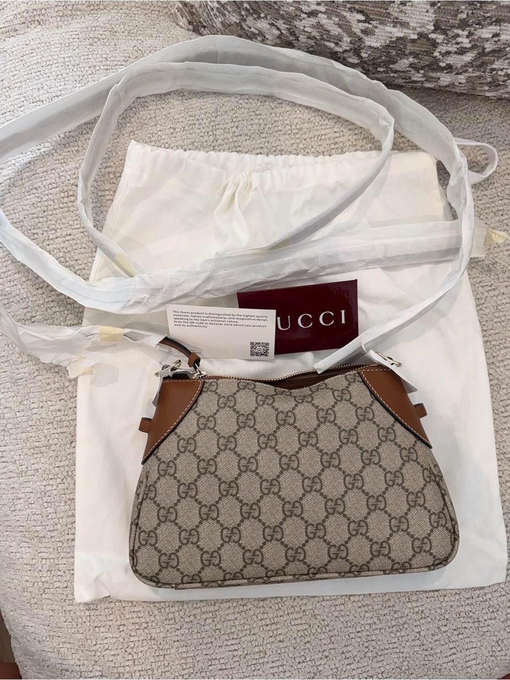 Brand New Authentic Gucci GG Emblem Small Shoulder Bag